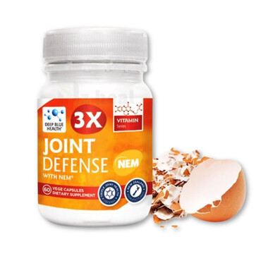 Deep Blue Health 3X Joint Defense Nem - Viên uống hỗ trợ giảm đau nhức xương khớp (Hộp x 60 viên)