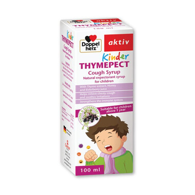 Kinder Thymepect Doppelherz - Siro giảm ho, tăng sức đề kháng cho trẻ (100ml)