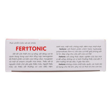Thực phẩm bảo vệ sức khỏe Feritonic - Bổ Sung Sắt & Axit Folic Hộp 20 Ống