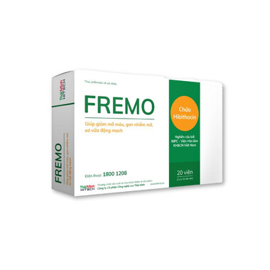 Fremo Thái Minh - Viên uống hỗ trợ giảm mỡ máu, xơ vữa động mạch (Hộp x 20 viên)