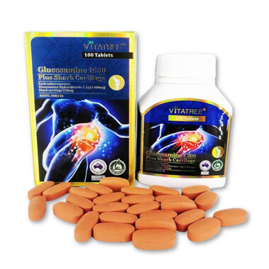 Vitatree Glucosamine 1500 Plus Shark Cartilage - Viên uống duy trì chức năng khớp (Hộp x 100 viên)