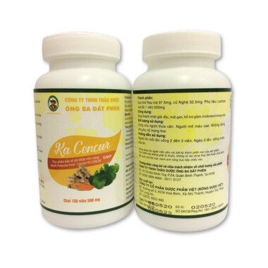 KA Cencur - Viên nang giải độc, mát gan, giảm cholesterol (Chai x 80 viên)