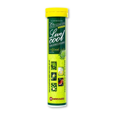 Livecool Nam Dược - Viên sủi thanh nhiệt giải độc, mát gan, tăng cường sức đề kháng hương chanh (Tuýp x 16 viên)
