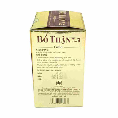 Nhung Hươu TW3 Gold bổ thận và tăng cường sinh lý nam (Hộp 30 viên)