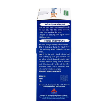NovoZinc Drops 15ml - Bổ sung kẽm hữu cơ, tăng đề kháng giúp bé ăn ngon