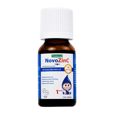 NovoZinc Drops 15ml - Bổ sung kẽm hữu cơ, tăng đề kháng giúp bé ăn ngon