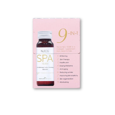 Nucos Spa 13.500 - Nước uống bổ sung collagen, hạn chế lão hoá, làm đẹp da (Hộp x 10 chai)