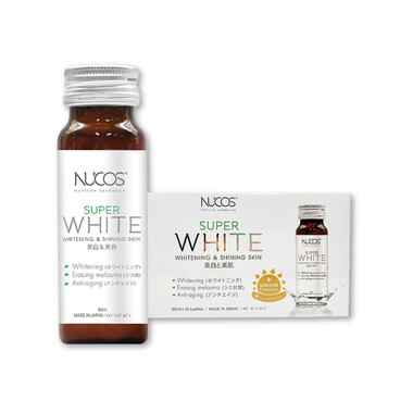 Nucos Super White - Nước uống collagen hỗ trợ sáng da, chống lão hóa (Hộp x 10 chai)