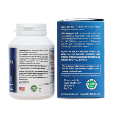 UBB Omega 3-6-9 hỗ trợ tuần hoàn, tốt cho mắt và não