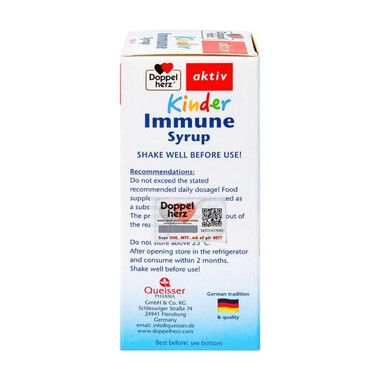 Siro Kinder Immune Doppelherz Aktiv - Tăng Cường Miễn Dịch Cho Trẻ (150ml)