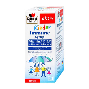 Siro Kinder Immune Doppelherz Aktiv - Tăng Cường Miễn Dịch Cho Trẻ (150ml)