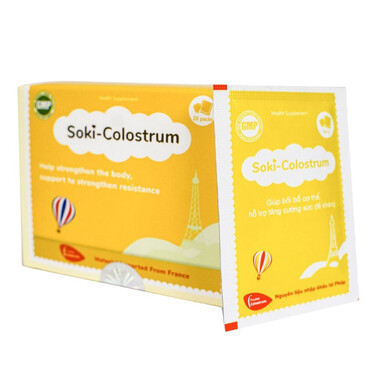 Soki Colostrum - Sữa non giúp bé tăng sức đề kháng (Hộp x 20 gói)