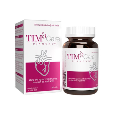 Tim Care Diamond - Hỗ trợ ứ trệ tuần hoàn, hỗ trợ hoạt huyết (Hộp x 80 viên)