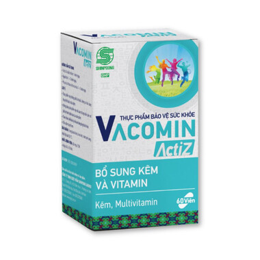 Vacomin ActiZ - Viên uống bổ sung kẽm và vitamin (Hộp x 15 gói)