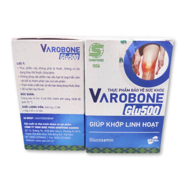 Varobone Glu500 - Viên uống hỗ trợ khớp linh hoạt (Hộp x 60 viên)