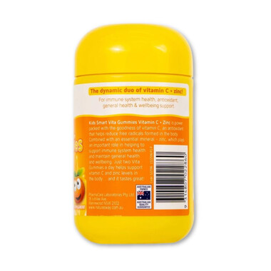 Kids Smart Vita Gummies - Viên nhai bổ sung Vitamin C, kẽm, giúp tăng cường sức đề kháng cho bé (Hộp x 60 viên)