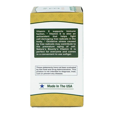 Viên uống vitamin e 400iu Nature's Bounty - Hỗ trợ chống oxy hóa, làm chậm lão hóa da