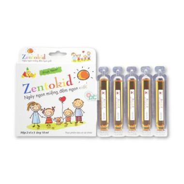 Zentokid - Hỗ trợ trẻ biếng ăn, chậm tiêu hoá, ngủ ngon giấc (Hộp x 10 ống)