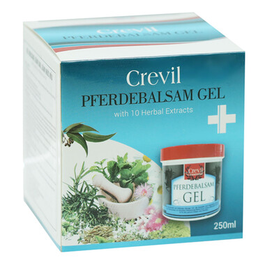Gel massage Crevil Essential Pferdebalsam 250ml – Giảm đau nhức cơ, xương khớp hiệu quả