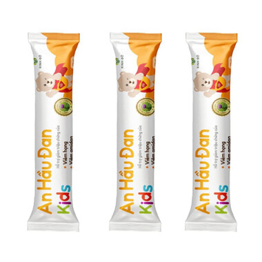 An Hầu Đan Kids giảm triệu chứng viêm họng, viêm amidan (Hộp 10 gói)
