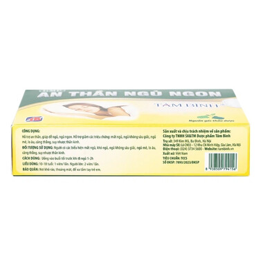Viên uống An Thần Ngủ Ngon Tâm Bình hỗ trợ giấc ngủ ngon, giảm lo âu, căng thẳng (Hộp 20 viên)