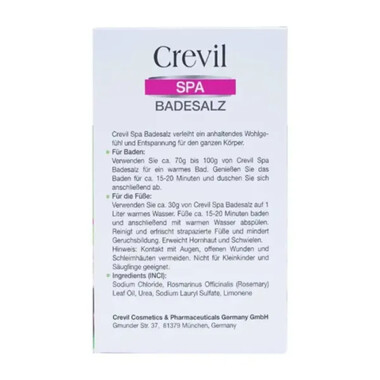 Crevil Spa Badesalz – Muối tắm trị mụn, tẩy da chết, thư giãn cơ thể