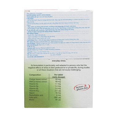 Doppelherz Aktiv Anti Stress - Viên bổ não, giảm căng thẳng