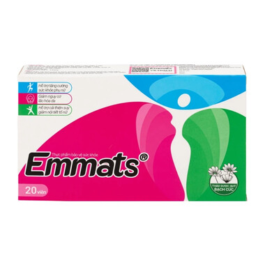 Viên uống Emmats TW3 hỗ trợ giảm nguy cơ lão hóa và cải thiện nội tiết tố (Hộp 20 viên)