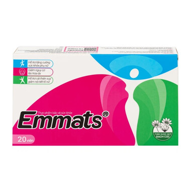 Viên uống Emmats TW3 hỗ trợ giảm nguy cơ lão hóa và cải thiện nội tiết tố (Hộp 20 viên)
