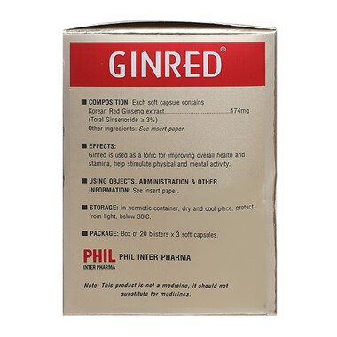 Ginred – Viên uống hỗ trợ tăng cường sinh lực, bồi bổ nguyên khí (60 viên)