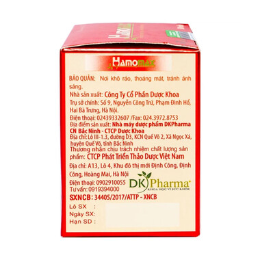 Viên uống Hamomax - Hỗ trợ hạ mỡ máu, bền thành mạch (30 viên)