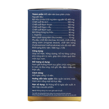 Hàu Plus Kingphar bổ thận, tráng dương, tăng cường sinh lý nam (Hộp 40 viên)