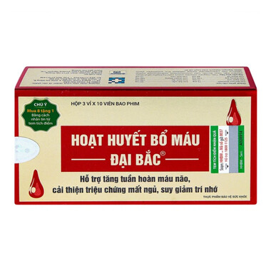 Hoạt Huyết Bổ Máu Đại Bắc – Cải thiện tuần hoàn máu, giảm đau đầu, mất ngủ