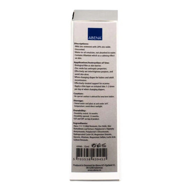 Kem chống hăm Abena Zinc Ointment ngăn ngừa chứng hăm tã, cấp ẩm cho da (15ml)