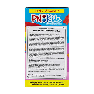 Kẹo dẻo PN Kids Multi Vitamin Girls bổ sung vitamin, hỗ trợ hệ miễn dịch (Hộp 30 viên)
