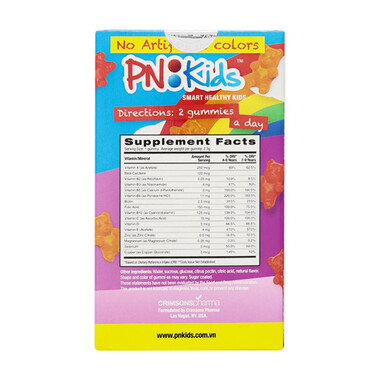 Kẹo dẻo PN Kids Multi Vitamin Girls bổ sung vitamin, hỗ trợ hệ miễn dịch (Hộp 30 viên)