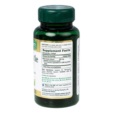 Viên uống Milk Thistle Nature’s Bounty – Hỗ trợ giải độc gan, tăng cường chức năng gan