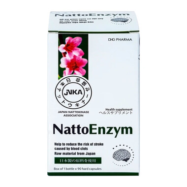Viên uống NattoEnzym DHG - Hỗ Trợ hoạt huyết, tăng tuần hoàn máu, giảm nguy cơ đột quỵ