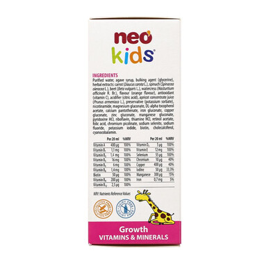 Neo Kids Growth - Phát triển chiều cao, tăng cường đề kháng cho trẻ 150ml