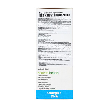 Neo Kids Omega 3 DHA - Bổ sung Dầu Cá cho trẻ, hỗ trợ phát triển trí não 150ml