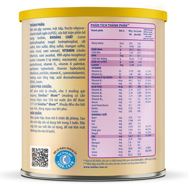 Similac Mom hương Vani 400g – Sữa dinh dưỡng cho mẹ bầu và cho con bú