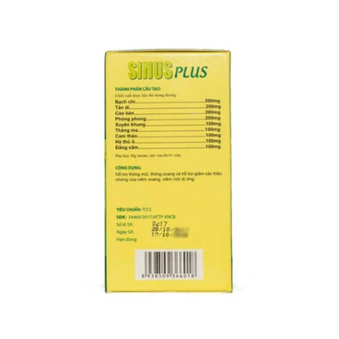 Sinus Plus - Hỗ trợ giảm viêm xoang, viêm mũi dị ứng hiệu quả