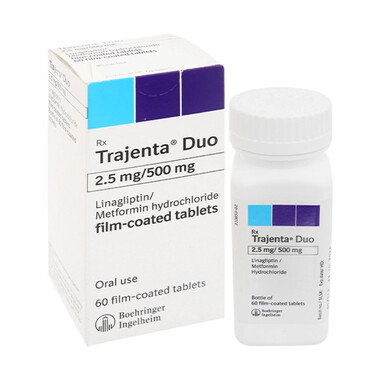 Thuốc Trajenta Duo 2.5mg/500mg điều trị đái tháo đường tuýp 2 (14 viên)