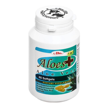 Viên uống UBB Aloes+ 3 in 1 – Hỗ trợ làm đẹp da, giảm rụng tóc