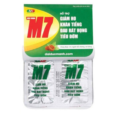 Viên ngậm M7 – Giảm ho, khàn tiếng, tiêu đờm, bổ phổi