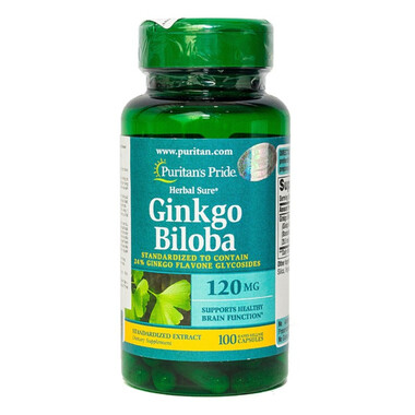Viên uống Ginkgo Biloba 120mg Puritan’s Pride – Hỗ trợ lưu thông máu não, tăng cường trí nhớ