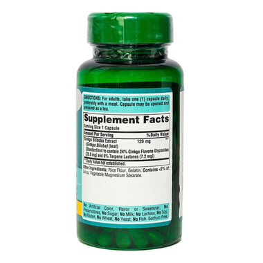 Viên uống Ginkgo Biloba 120mg Puritan’s Pride – Hỗ trợ lưu thông máu não, tăng cường trí nhớ