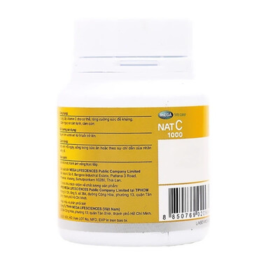 Mega We Care NAT C bổ sung Vitamin C, tăng sức đề kháng (30 Viên)