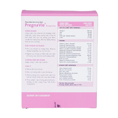Viên uống PregnaVie Complete bổ sung 25 vi chất bao gồm Lutein & DHA cho Mẹ bầu (Hộp 30 viên)