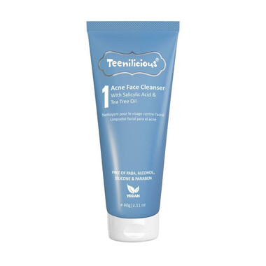 Sữa rửa mặt Teenilicious Acne Face Cleanser giảm mụn đầu trắng, đầu đen phù hợp mọi loại da (60g)